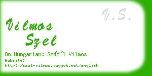 vilmos szel business card